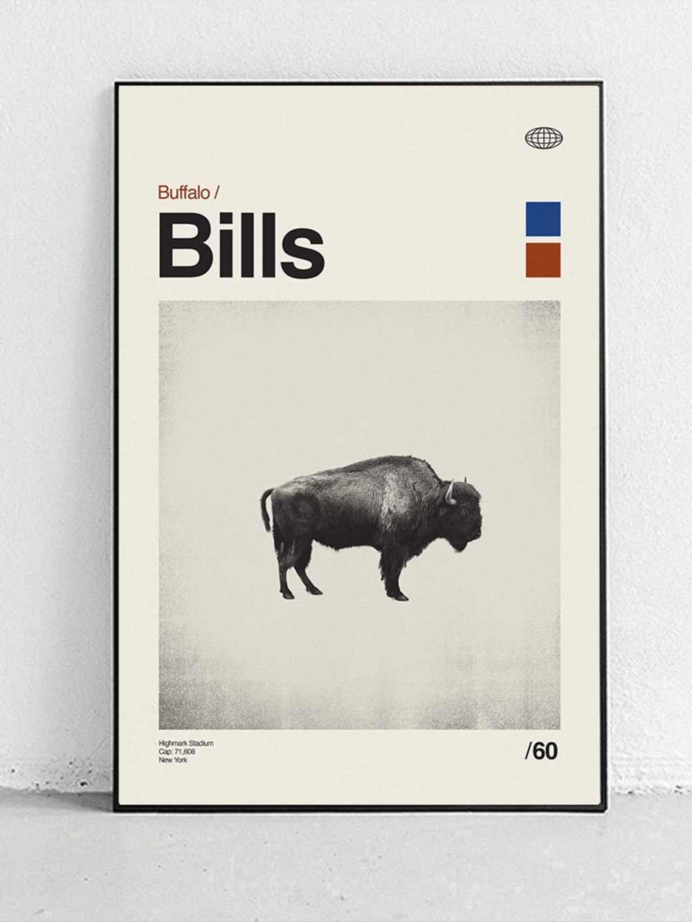 Buffalo Bills Sandgrain Studio Poster — BRAND NEW / UNOPENED 🦬💙❤️